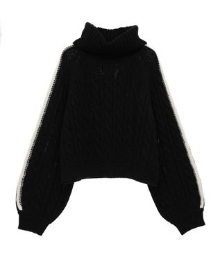 Green Parks ・ｓｗｉｎｇ　ｂｙ　ラインケーブルタートルニット Black