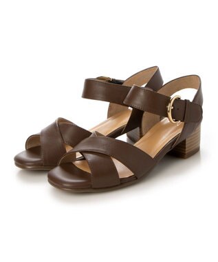 ing <ing>【WEB限定】ストラップクロスサンダル ブラウン