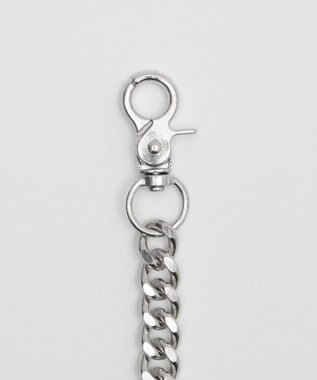 WEGO 【ユニセックス着用ITEM】チェーン付きスーパーバギーデニムショーツ グレー