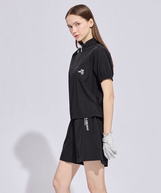 PW CIRCULUS 【WOMEN】ギャザリングシャツ ゴルフウェア レディース ブラック系
