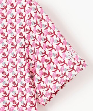 23区GOLF 【WOMEN】【吸水速乾/UVカット】アザミ小紋柄半袖ポロシャツ アイボリー系5