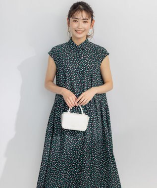 組曲 【洗える】プティフラワージョーゼットシフォン ワンピース グリーン系5