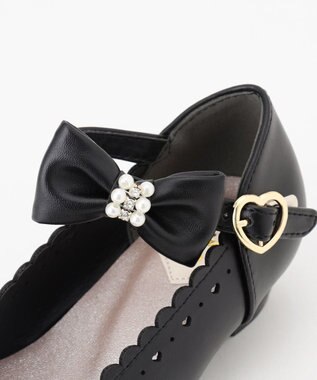 ANY KIDS スムース ヒール パンプス ブラック