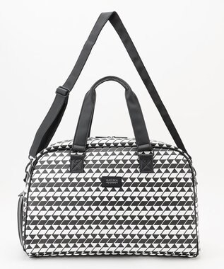 23区GOLF 【UNISEX】フラッグ総柄ボストンバッグ　シューズ収納付きの大容量　ショルダー持ちも可能 ブラック系5