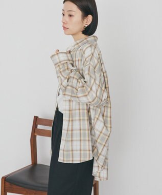 AMERICAN HOLIC 【イージーケア】　チェックバックタックシャツ Beige