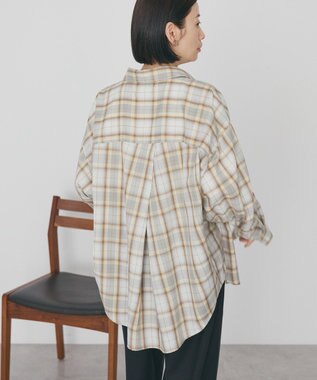 AMERICAN HOLIC 【イージーケア】　チェックバックタックシャツ Beige