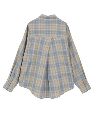 AMERICAN HOLIC 【イージーケア】　チェックバックタックシャツ Blue