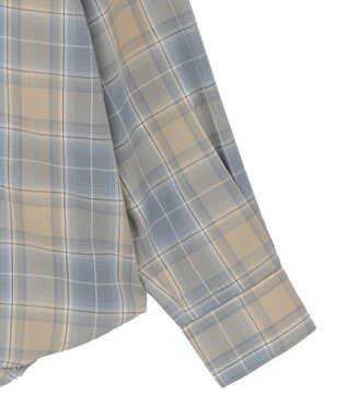 AMERICAN HOLIC 【イージーケア】　チェックバックタックシャツ Blue