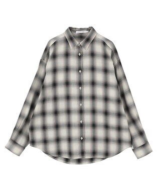 AMERICAN HOLIC 【イージーケア】　チェックバックタックシャツ Black