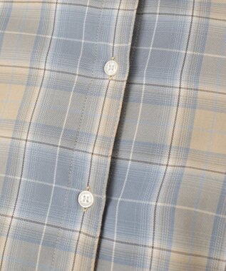 AMERICAN HOLIC 【イージーケア】　チェックバックタックシャツ Blue