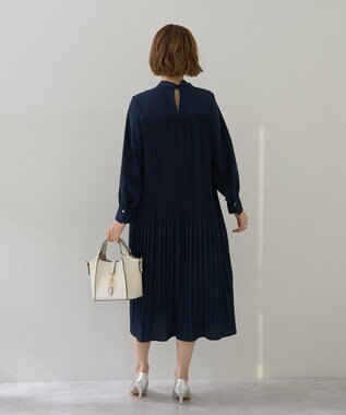 YECCA VECCA マルチwayプリーツワンピース Navy