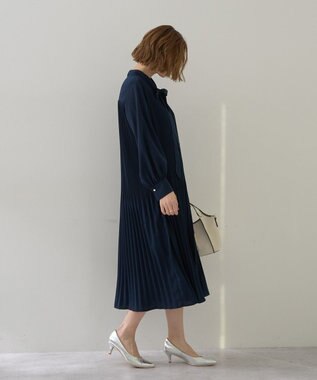 YECCA VECCA マルチwayプリーツワンピース Navy