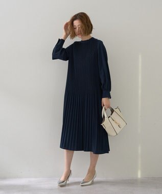 YECCA VECCA マルチwayプリーツワンピース Navy