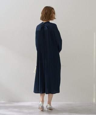 YECCA VECCA マルチwayプリーツワンピース Navy