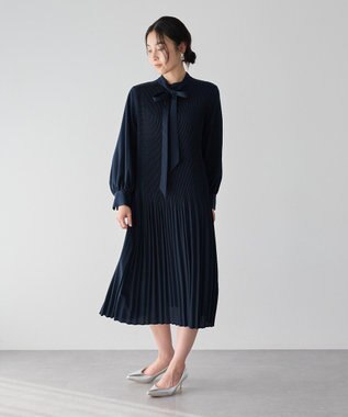 YECCA VECCA マルチwayプリーツワンピース Navy