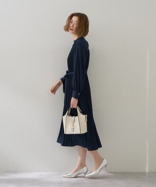 YECCA VECCA マルチwayプリーツワンピース Navy