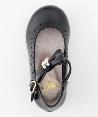 ANY KIDS スムース ヒール パンプス ブラック