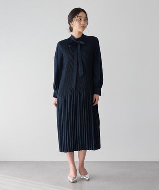 YECCA VECCA マルチwayプリーツワンピース Navy