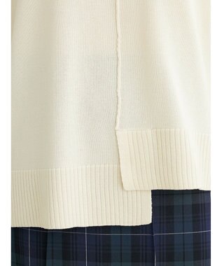 Green Parks ショルダーメッシュニットプルオーバー Ivory