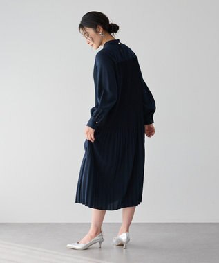 YECCA VECCA マルチwayプリーツワンピース Navy