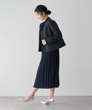 YECCA VECCA マルチwayプリーツワンピース Navy