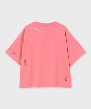 Paul Smith ハンドドローイング刺繍 半袖Tシャツ コーラル