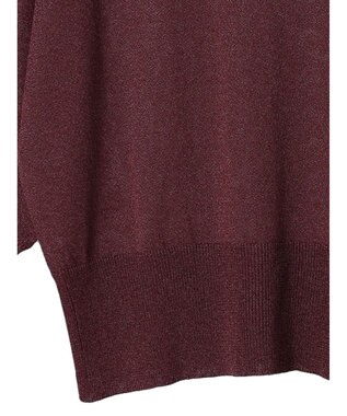 Green Parks ・ＥＬＥＮＣＡＲＥ　ＤＵＥバックパールシアー５分ニット Bordeaux