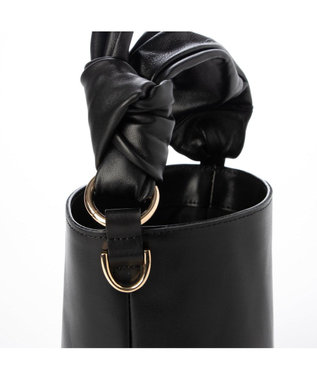 UNBILLION VERYコラボ ペルケ perche / リボンハンドル2WAYバケツショルダーバッグ ブラック