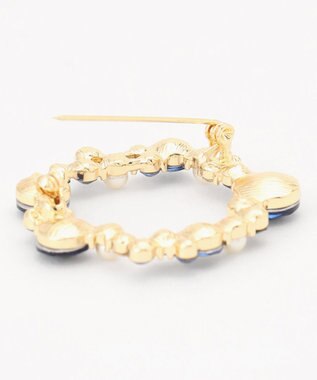 組曲 カラービジュー2セットブローチ ネイビー系