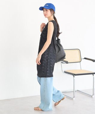 earth music&ecology 【2WAY】レースギャザーワンピース Black