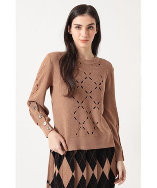 DAKS ダイヤ柄シアーニット プルオーバー