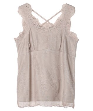 earth music&ecology 総レースキャミソール Beige