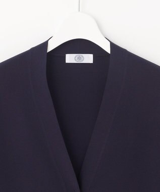 J.PRESS LADIES S 【洗える】レーヨンエリートストレッチ Vネック カーディガン ネイビー系