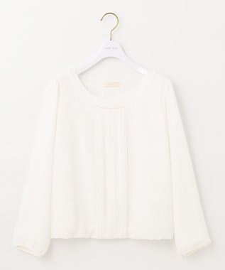 ANY SIS 【洗える】フロントプリーツシフォンブラウス オフホワイト