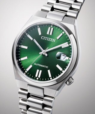 CITIZEN 【TSUYOSA 37mm】深みのあるグリーンのメカニカルウオッチ NJ0200-50X シルバー