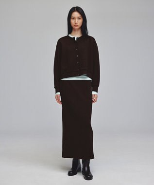 UNFILO 【野呂佳代さん着用】BEAUTY FORM JERSEY Iラインスカート [NEW]ブラウン