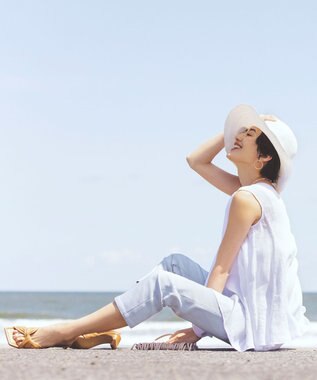 UNFILO L ハイストレッチ カラーパンツ ブルー