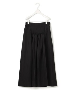 ICB L エステルメモリータフタ ピンタックスカート ブラック系