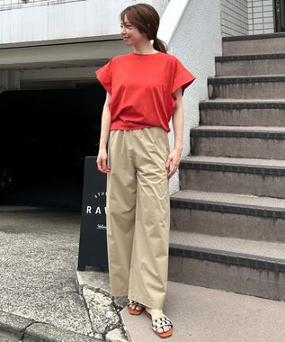 UNFILO フレアスリーブ Tシャツ オレンジ