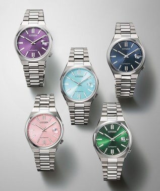 CITIZEN 【TSUYOSA 37mm】深みのあるグリーンのメカニカルウオッチ NJ0200-50X シルバー