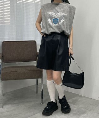 WEGO ヴィンテージウォッシュタックノースリーブT グレーその他