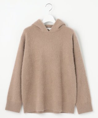 自由区 フォックスウール フーディー ダークベージュ