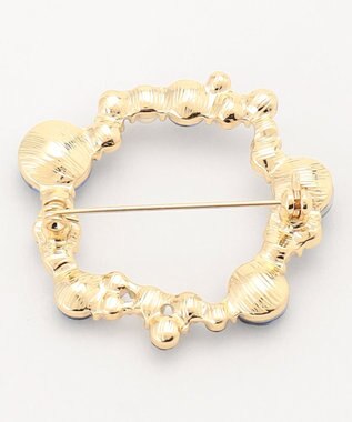 組曲 カラービジュー2セットブローチ ネイビー系