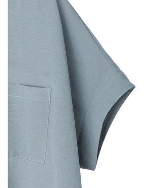 earth music&ecology 配色ステッチＢＩＧシャツ Gray