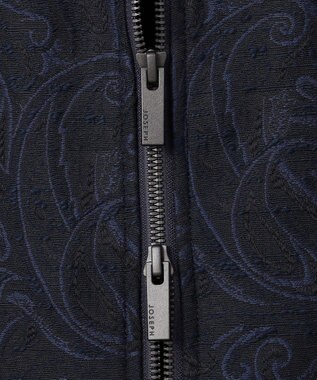 JOSEPH HOMME 【新柄】エスニカルスラブジャガード　ジップアップブルゾン ネイビー系