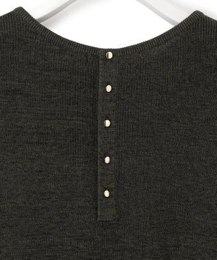 23区 S 【STORY7月号掲載/洗える】コットンアセテート バックボタン ニット カーキ系