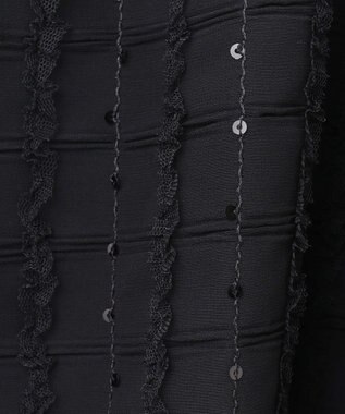 GRACE CONTINENTAL チュールフリルフレアトップ ブラック