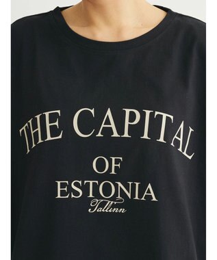 Green Parks インド綿 ＢＩＧサイズアーチロゴ半袖プルオーバー Black