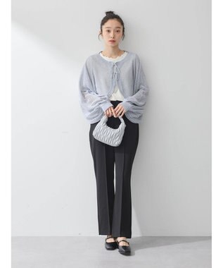 earth music&ecology リボンメッシュボレロ Light Gray