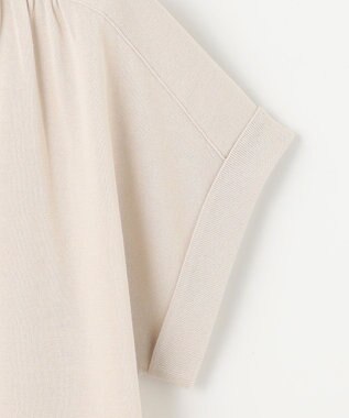 J.PRESS LADIES 【洗える・抗菌防臭】コットンアセテート バンドカラー ニット アイボリー系